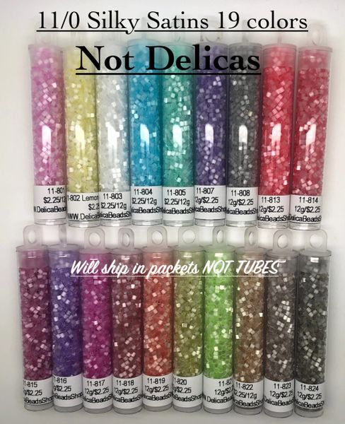 11/0 Silky Satins Beads Set 19 colors