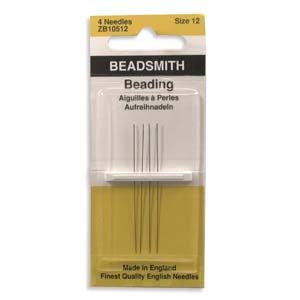 BN124 English Beading Needles sz #12/pkg of 4 longs