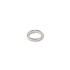 4X6mm Oval Jump Ring Silver Plate-144/Bg
