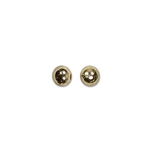 3mm Round Smooth Bead Gold Plate/gross