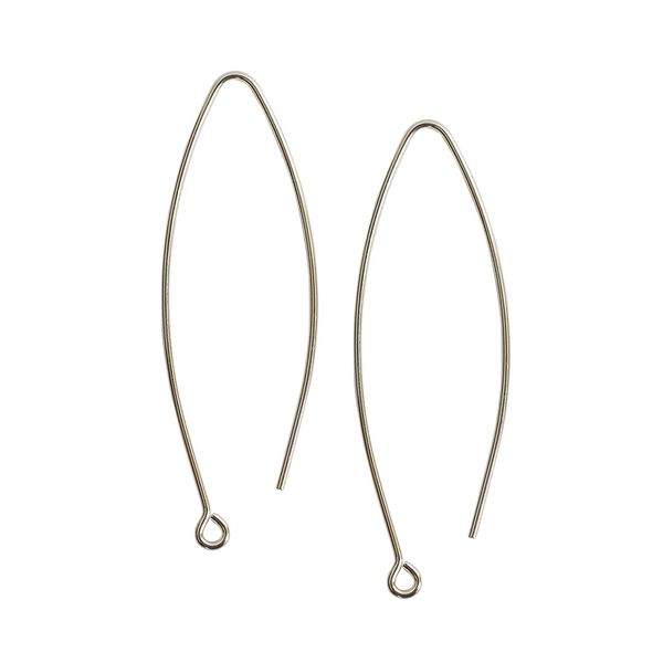 Ear Wire Open Oval Sm S/S Plated nickel free/pr