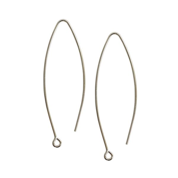 Ear Wire Open Oval Sm S/S Plated nickel free/pr