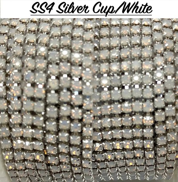 Color: light purple chain Pukido SS6 B grade clear AB crystal glass 2mm Rhinestones colorful plastic cup banding clothes applique wedding setting chain 1yard