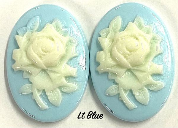 15x27mm Small Oval Rose Cameos/pr (please choose color)