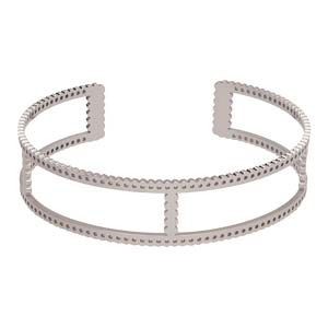 Rhodium Plate Scallop Cuff Bracelet/ea