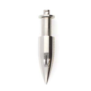 Rhodium Plate Long Bullet Pendant/ea