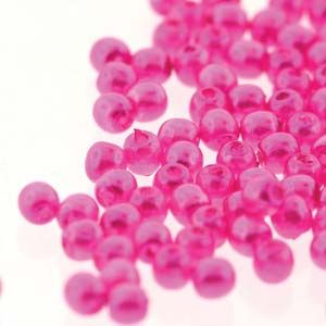 2mm Round Czech Glasss Pearls Hot Pink 120bds/strand