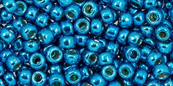 11/0 P495D Toho Permafinish Galv Caribbean Blue/30g