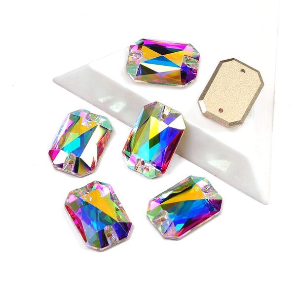 Élan™ Crystals 20x28mm Rectangle Crystal AB/pr