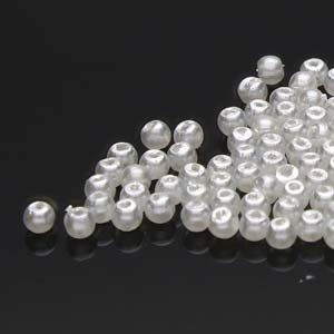 2mm Round Czech Glasss Pearls Bridal White 150bds/strand