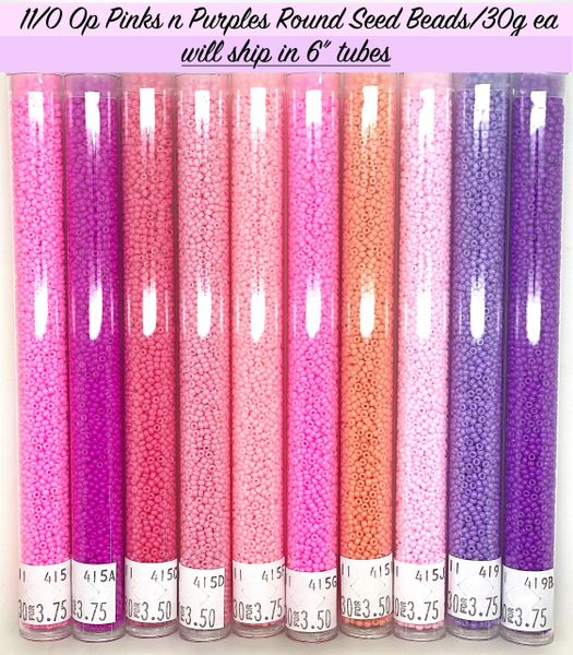 11/0 Op Pinks n Purples beads set