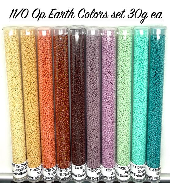 11/0 Op 10 Earth Colors Round Seed Bead Set #1/please choose quantity