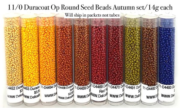 11/0 Duracoat Op Autumn round seed beads set