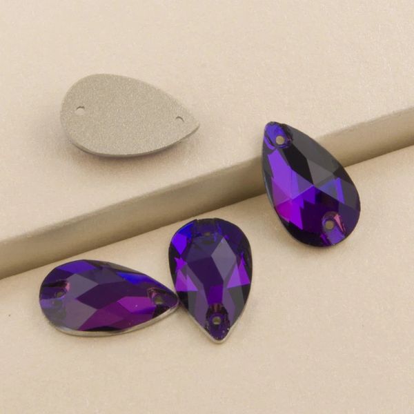Élan™ Crystals 17x28mm Teardrops Purple Velvet/pr