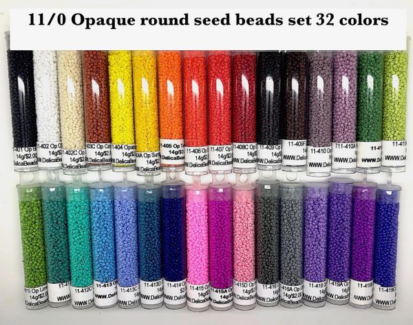 11/0 Opaque Beads set 32 colors