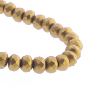 FIRE POLISH DONUT 3x5MM BRZ PALE GOLD 50BD/ST