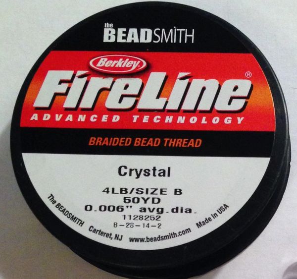 Fireline braided bead thread - 4lb - Crystal, 50 yards