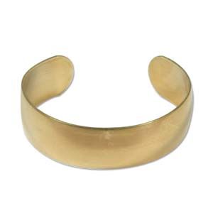 Bracelet Cuff Raw Brass Domed 3/4" Wide