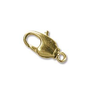 Lobster Claw 14x7.3mm Gold Plated w/Swivel Loop pkg/12