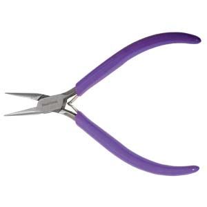 Purple Handle Chain Nose Pliers 115mm w/Spring
