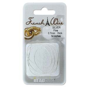 French Wire Silver Color Heavy (1.1mm)- 14”