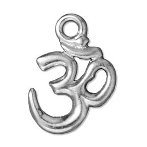 Ohm Charm Bright Rhodium Plate/ea