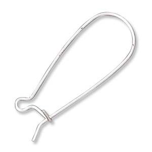 18x47.5mm Silver Kidney Earwire /gross