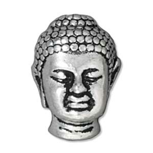 Buddha Head Fine Ant Silver Plate/ea