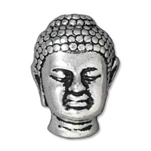 Buddha Head Fine Ant Silver Plate/ea