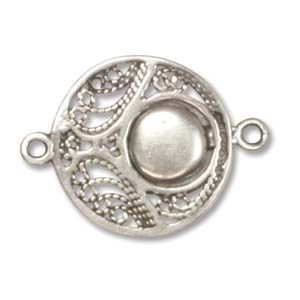 Antique Silver 20mm Push Pull Clasp/set