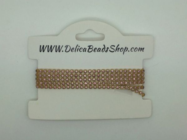 SS6 Gold/Lt Lavender Crystal/yd