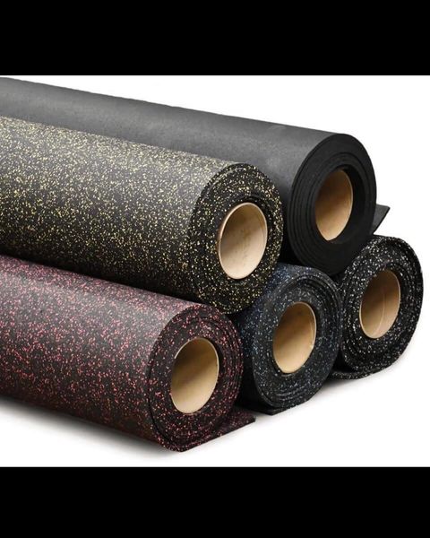 New Rubber roll flooring full 8 mm roll black or color 4x50ft