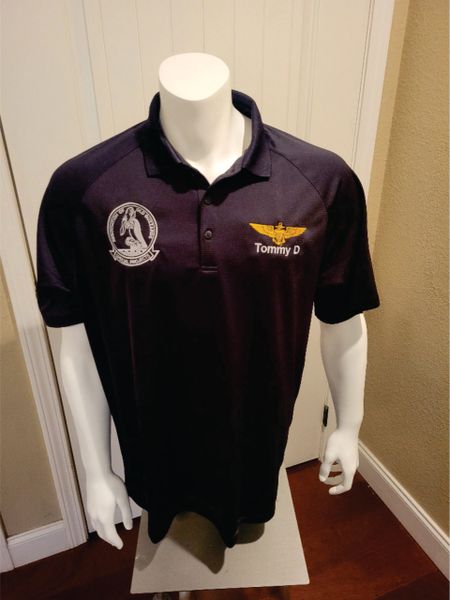 Port Authority Crossover Raglan Polo With Wings and Old Buzzard Logo ...