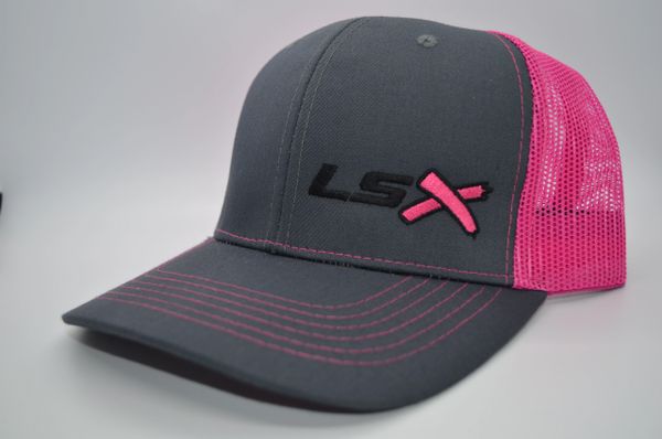 LSX - Dark Grey/Pink Mesh Snapback (Black, Black, Pink) | lsxmovement ...