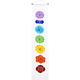 Banner: 7 Chakras (on White Rayon)