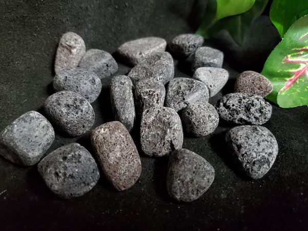 Tumbled Crystal: Lava Stone (Basalt)