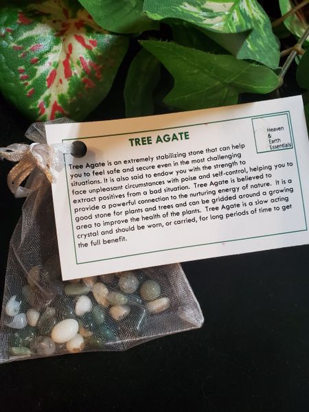 Mini Crystals Bag: Agate, Tree