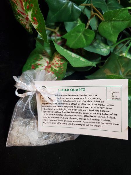 Mini Crystals Bag: Quartz, Clear