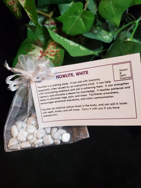 Mini Crystals Bag: Howlite, White