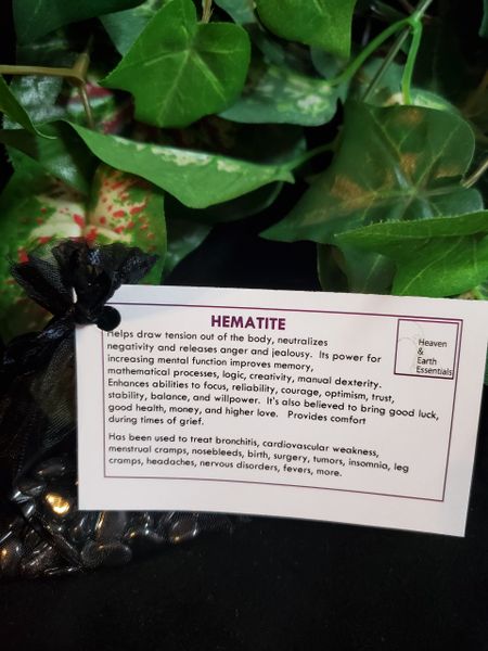 Mini Crystals Bag: Hematite