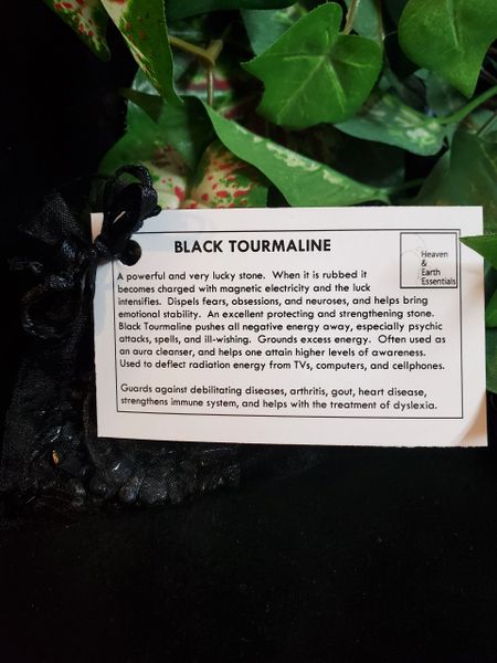 Mini Crystals Bag: Tourmaline, Black