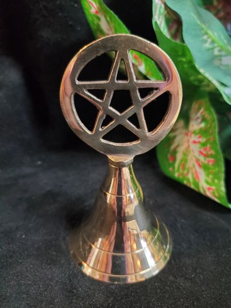 Brass Altar Bell: Pentagram