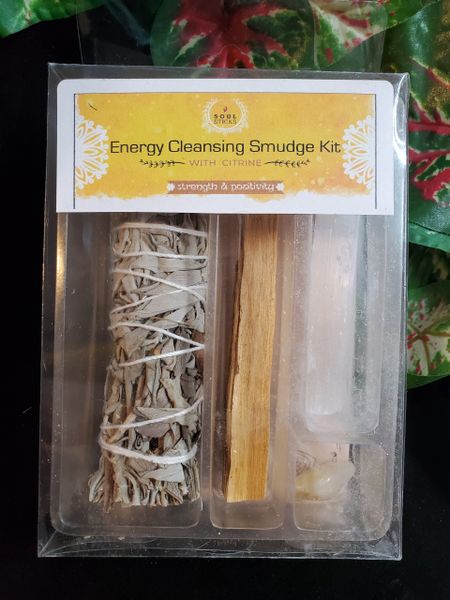 Smudging Kit: Citrine, Selenite, Sage, & Palo Santo