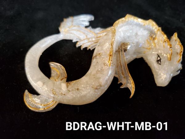 Orgone Baby Dragon: White, Gold & Sparkles