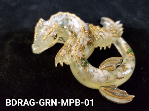 Orgone Baby Dragon: Light Green & Gold
