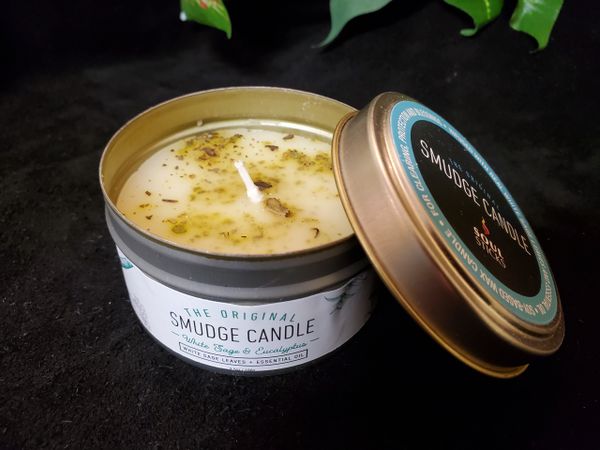 Smudge Candle Tin: White Sage & Eucalyptus