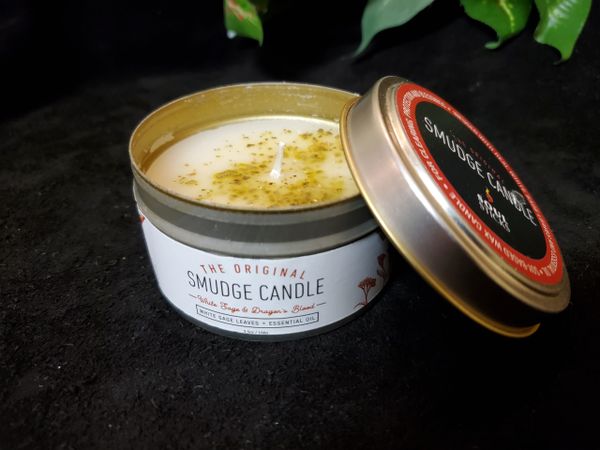 Smudge Candle Tin: White Sage & Dragon's Blood