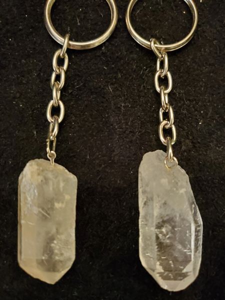 Key Ring: Clear Quartz Point