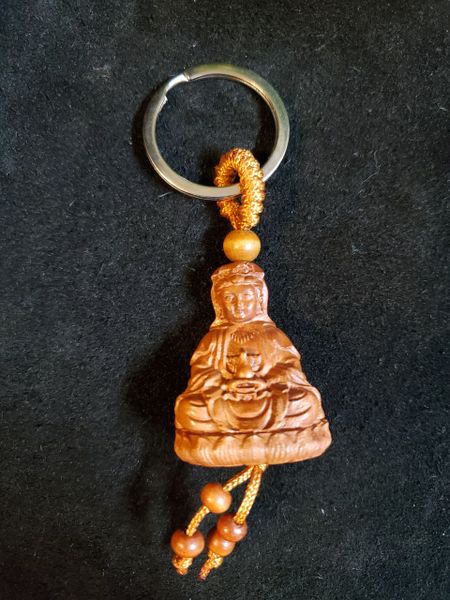 Key Ring: Wood Quan Yin