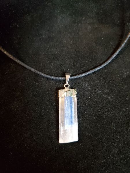 Necklace: Selenite and Blue Kyanite